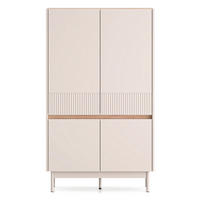 HIGHBOARD Dunea kašmírovo sivá/dekor duba 92 cm - taupe, kov/kompozitné drevo (92/156/40cm) - Selsey