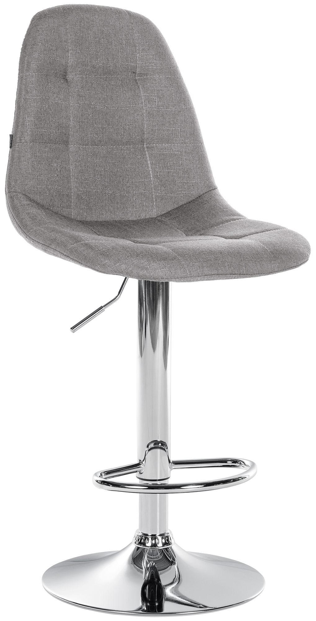 BARHOCKER Metall grau - Grau, Textil/Metall (47/99/56cm) - CLP