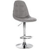 BARHOCKER Metall grau - Grau, Textil/Metall (47/99/56cm) - CLP