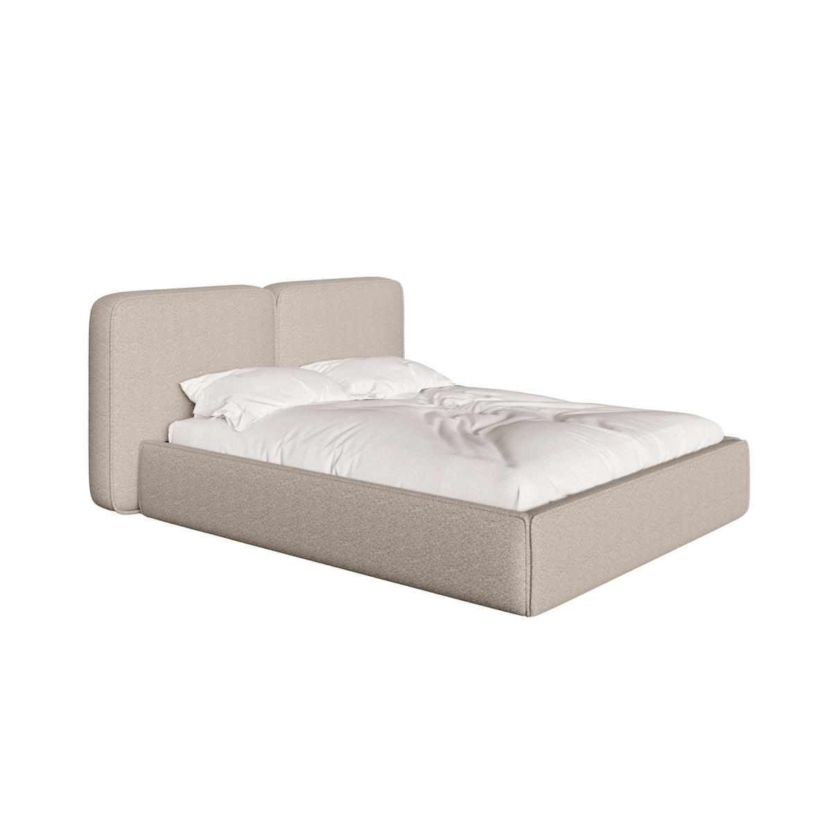 POLSTERBETT Lauga 160x200 cm, Beige - Beige, Textil (160/200cm) - Fedve
