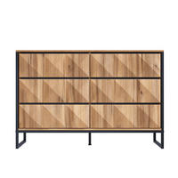 SIDEBOARD Schwarz-Natural 120/40/80 cm - Schwarz, Holzwerkstoff (120/80/40cm) - PANGIVO