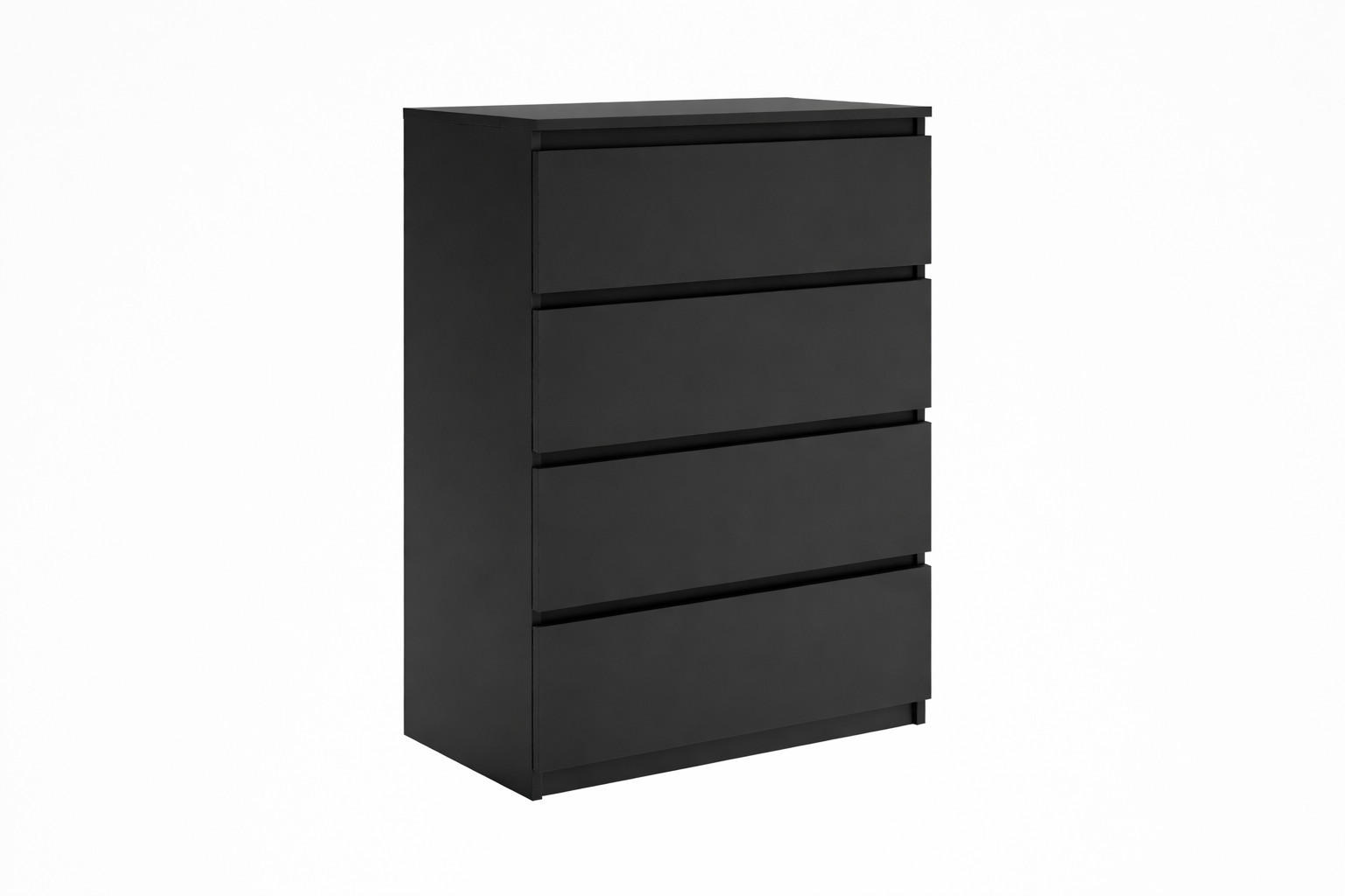 Emix24 Kommode Schwarz 70x99x35 cm