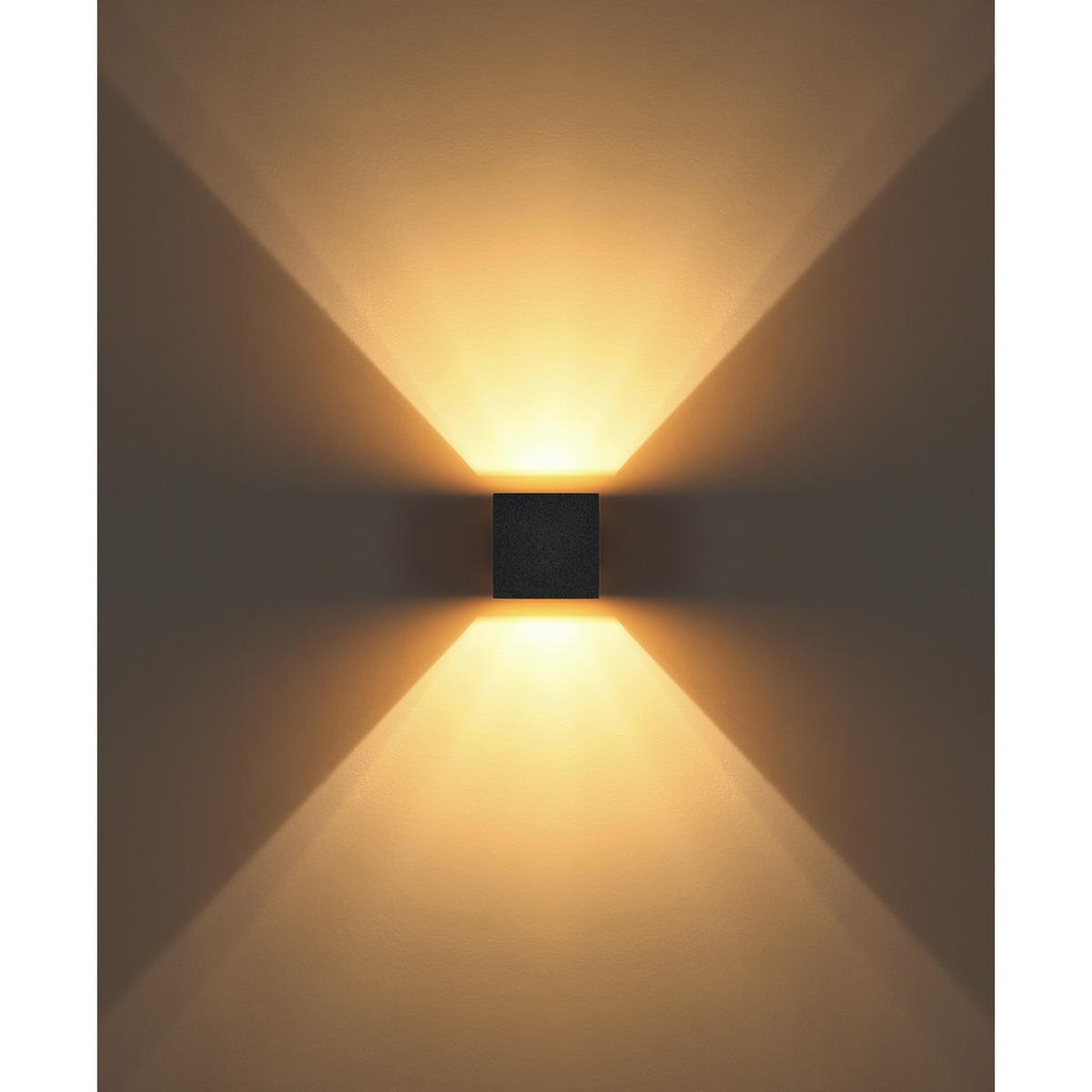 AUSSEN-WANDLEUCHTE FERGUSON Aluminium, Weiß matt, Up & Down - Weiß, Metall (12/11.5/12cm) - Globo Lighting