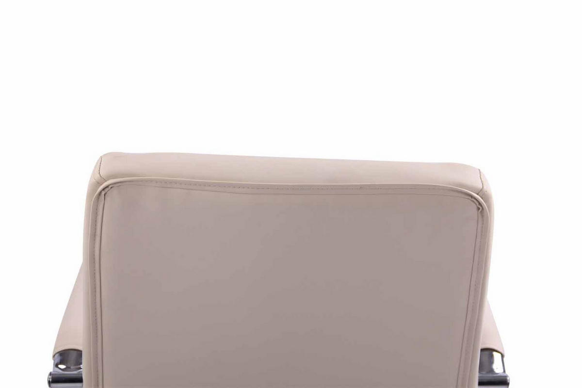 BÜROSTUHL Deal, Kunstleder Creme - Creme, Textil/Metall (56/104/62cm) - TPFLiving