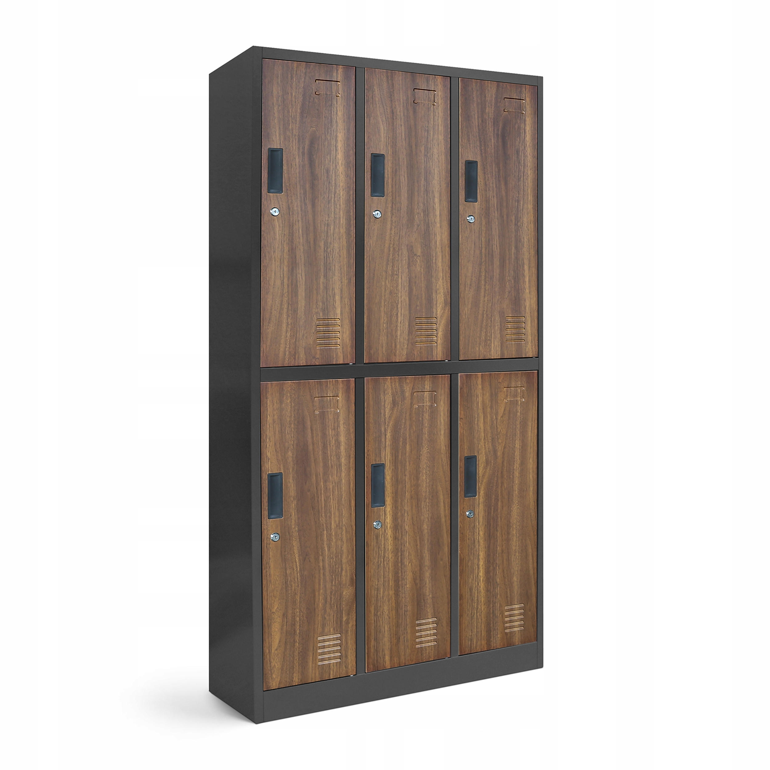 Jan Nowak Schliessfachschrank Anthrazit, Braun 90x185x45 cm
