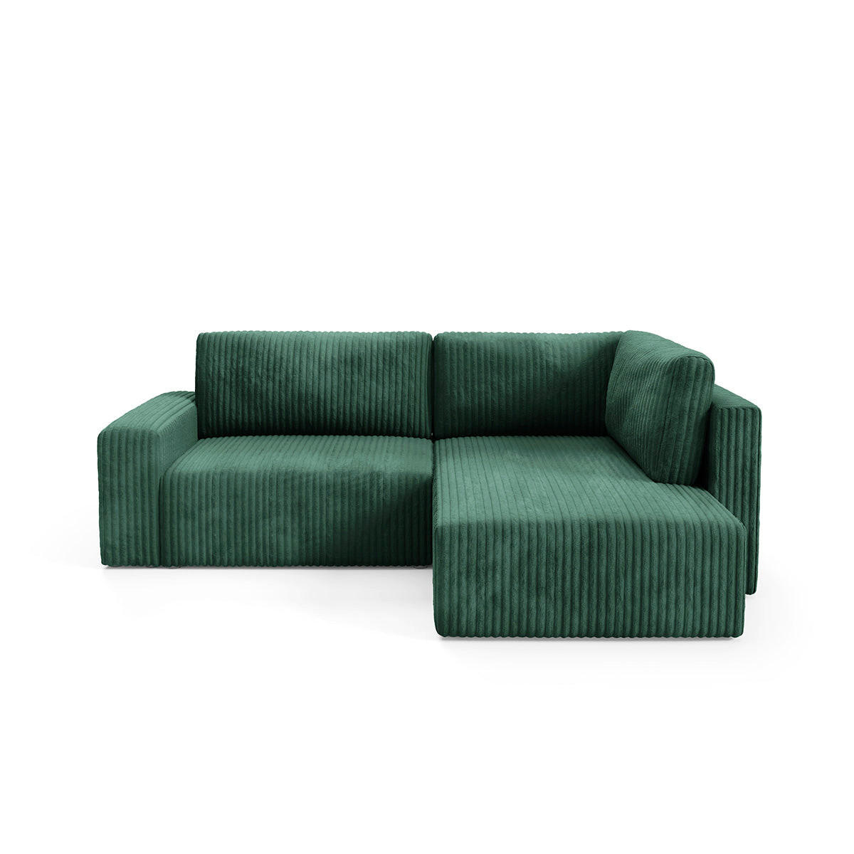 ECKSOFA Angela 4 Sitzplätze Tannengrün - Grün, Holz (245/182cm) - Petits-meubles