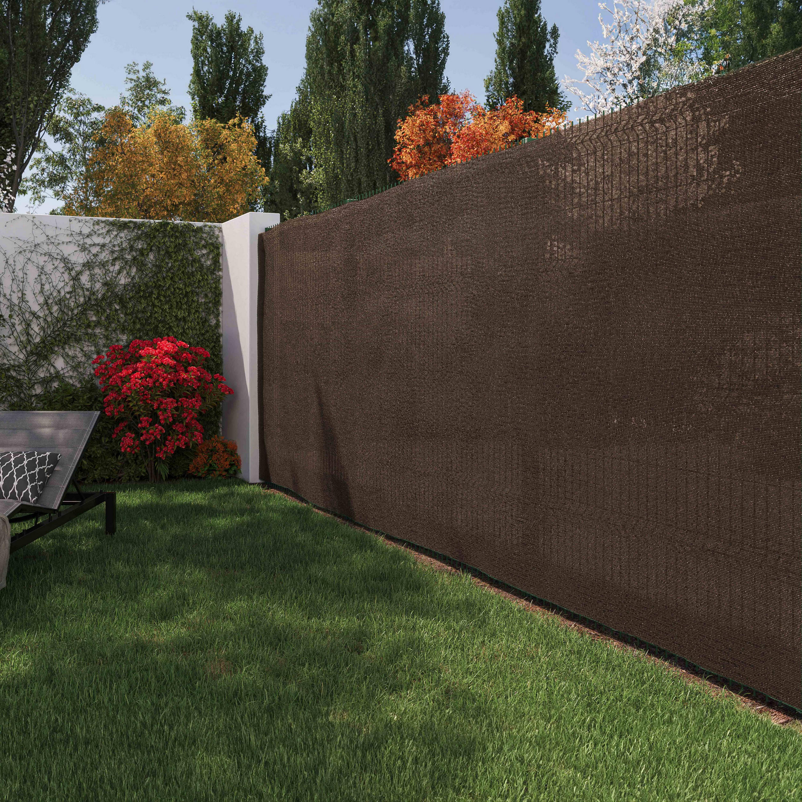 SICHTSCHUTZ 2x5m, Bedeckung 85 %, Braun - Braun, Textil (200/200cm) - Oviala