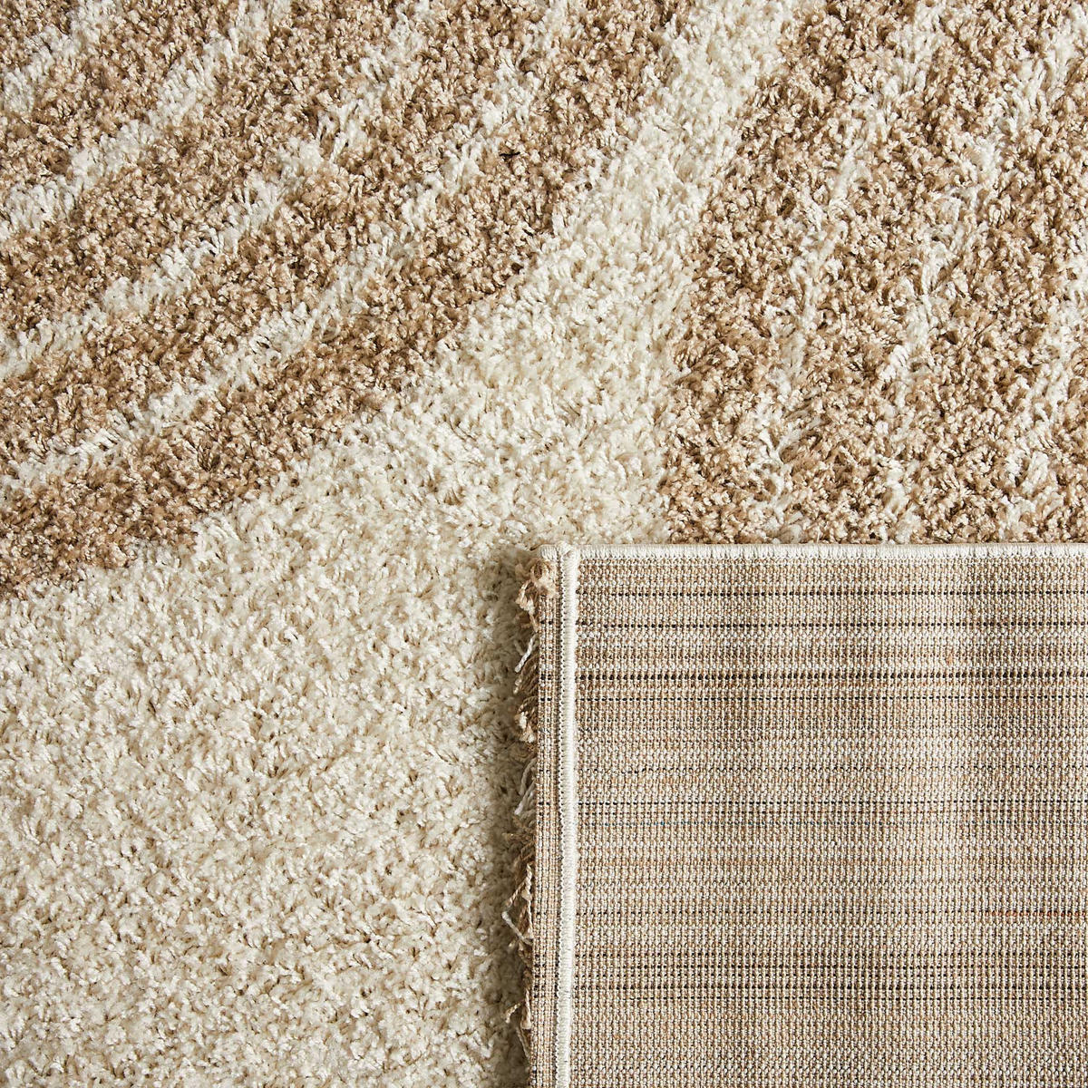 TEPPICH shaggy Beige Olympe 80x140 cm - Beige, Textil (80/140cm) - Nazar Rugs