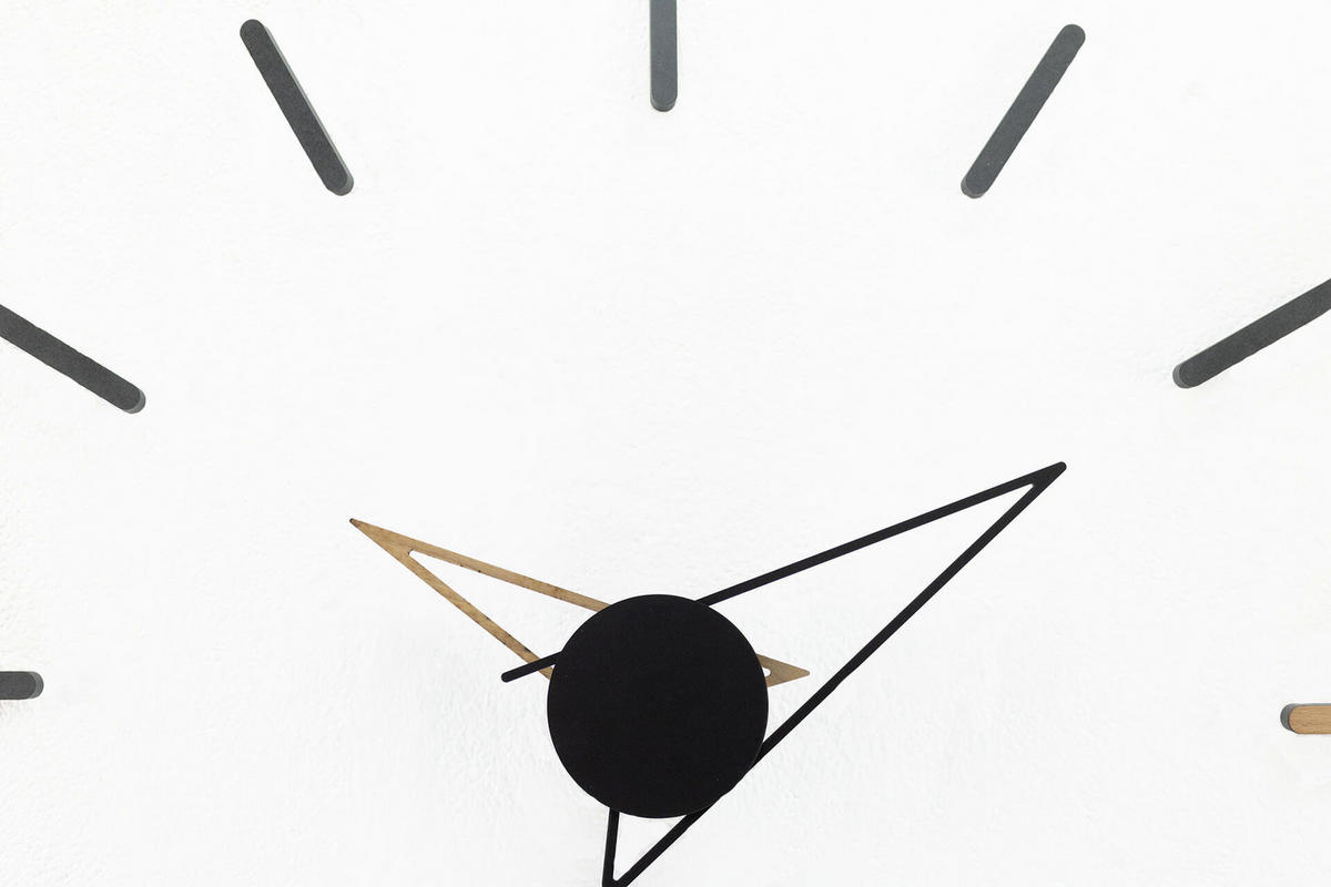 WANDUHR Design Schwarz 80/80 cm - Schwarz, Holzwerkstoff (0.8/80/1cm) - ONZENO