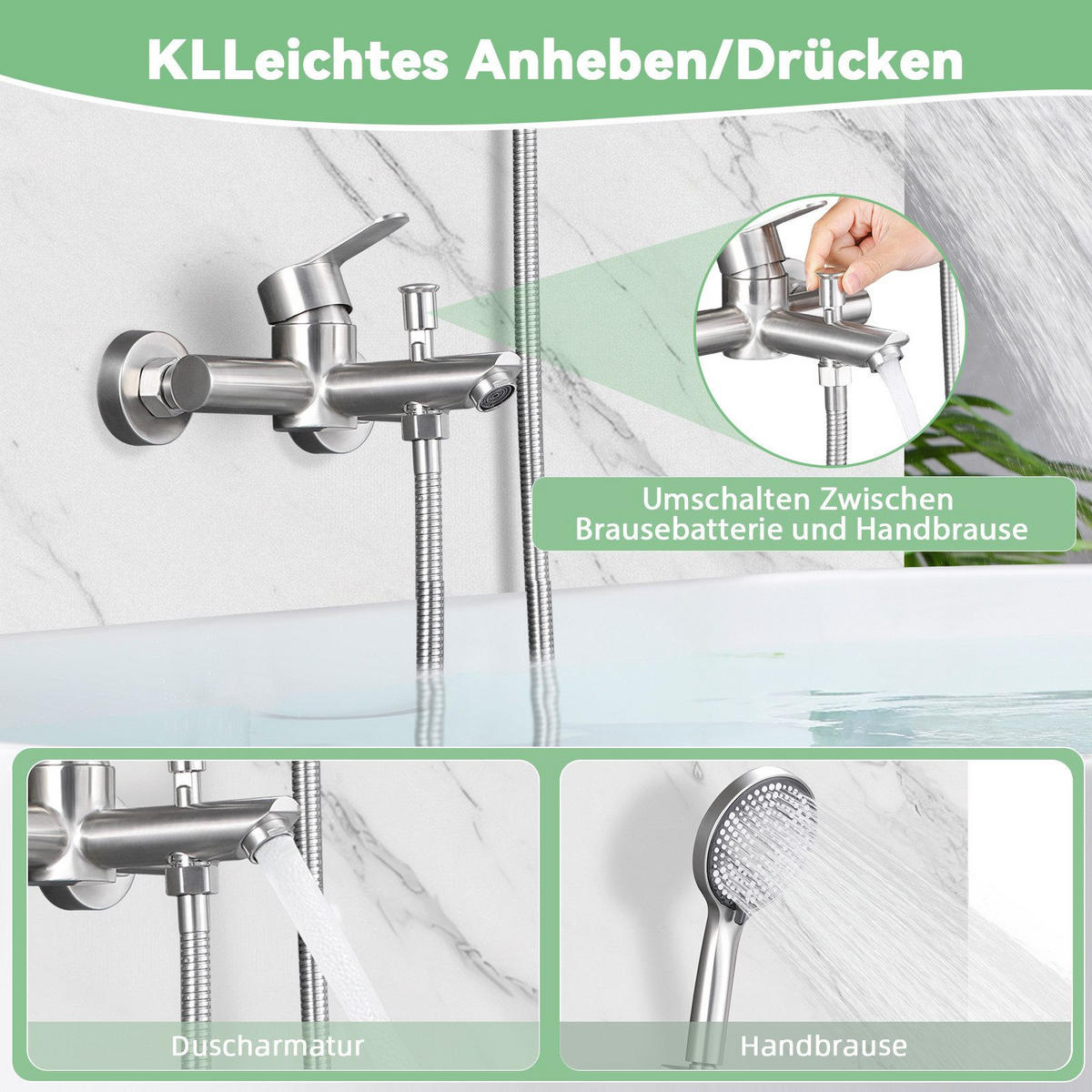 HANDBRAUSE BRAUN Ⅲ 11/2/8 cm - Silberfarben, Metall (15/8/11cm) - Nettlife