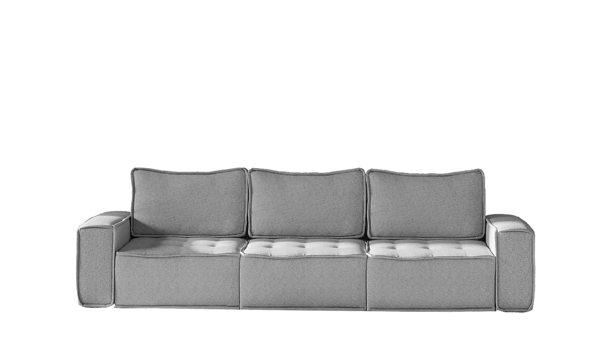 SOFA Sande In Raven - Grau, Holzwerkstoff/Textil (292/85/90cm) - Fun Möbel