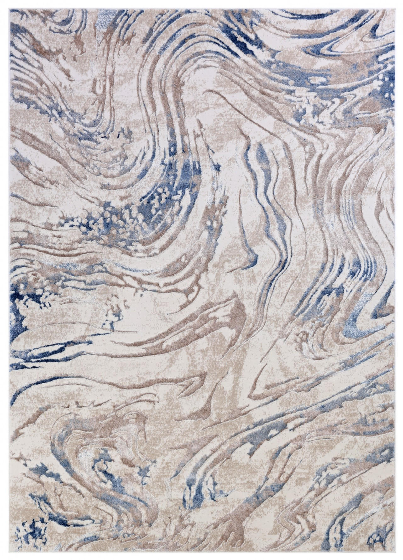 KOBEREC béžový krémový modrý - 80 x 150 cm - svetlomodrá/béžová, textil (80/150cm) - Mazovia