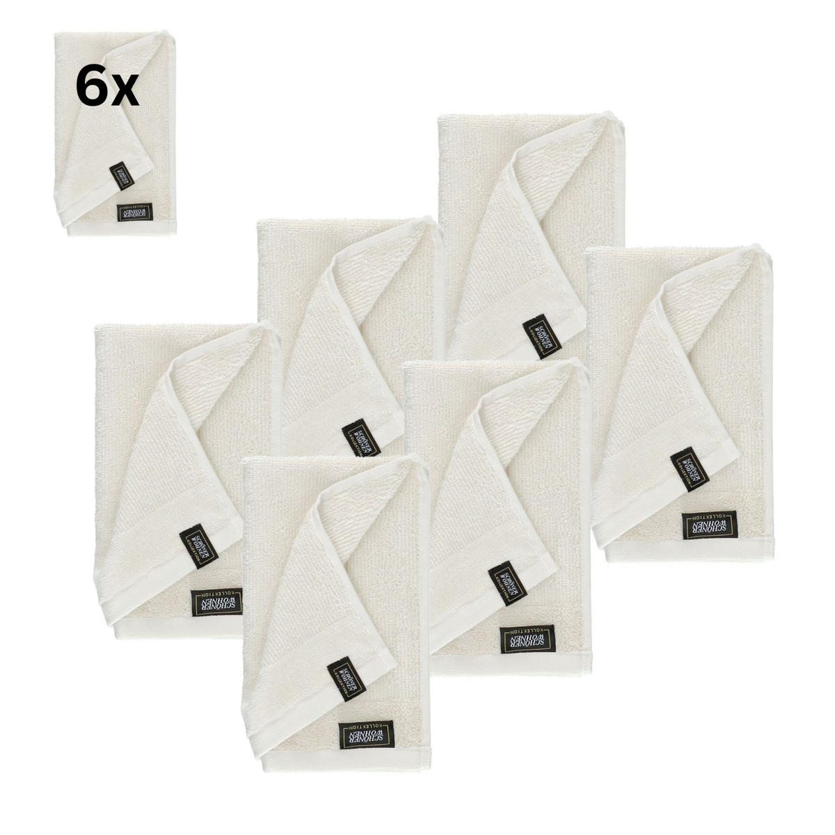 GÄSTEHANDTUCH SENSE-6 - Weiß, Textil (30/50cm) - Schöner Wohnen