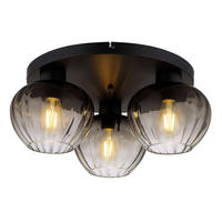 KRONLEUCHTER TOY Schwarz Rauchglas - Schwarz, Glas (45/45/20.5cm) - Nowa