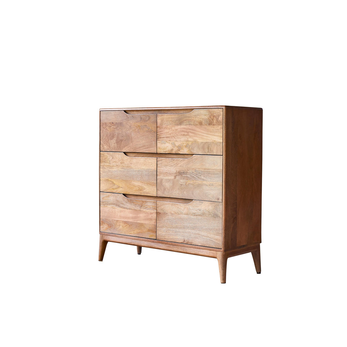 KOMMODE Gabrielle Braun aus Mango - Braun, Holz (100/100/40cm) - Tikamoon