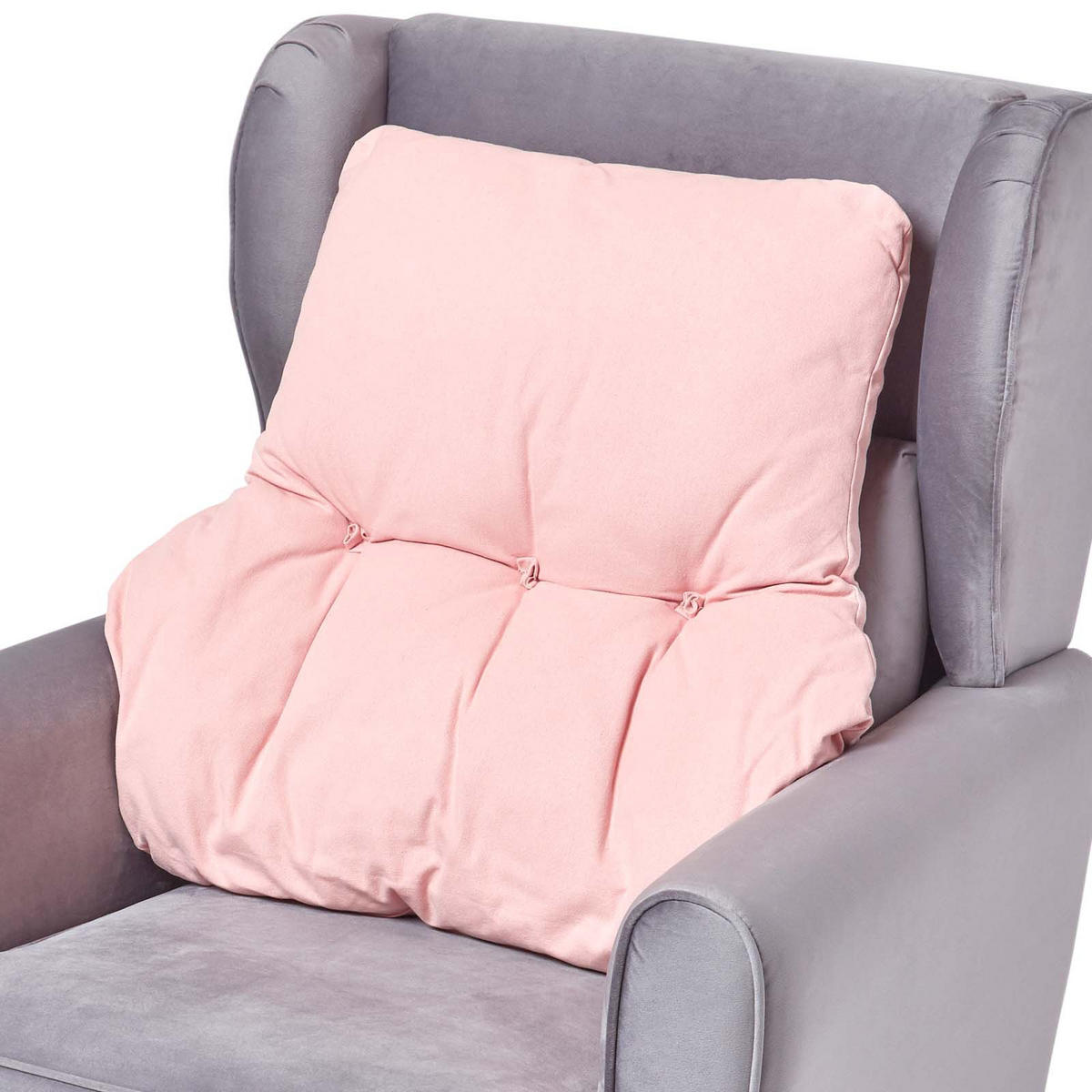 RÜCKENKISSEN rosa 68/58 cm – Stützkissen für Sessel, Baumwolle - Rosa, Textil (68/15cm) - Homescapes
