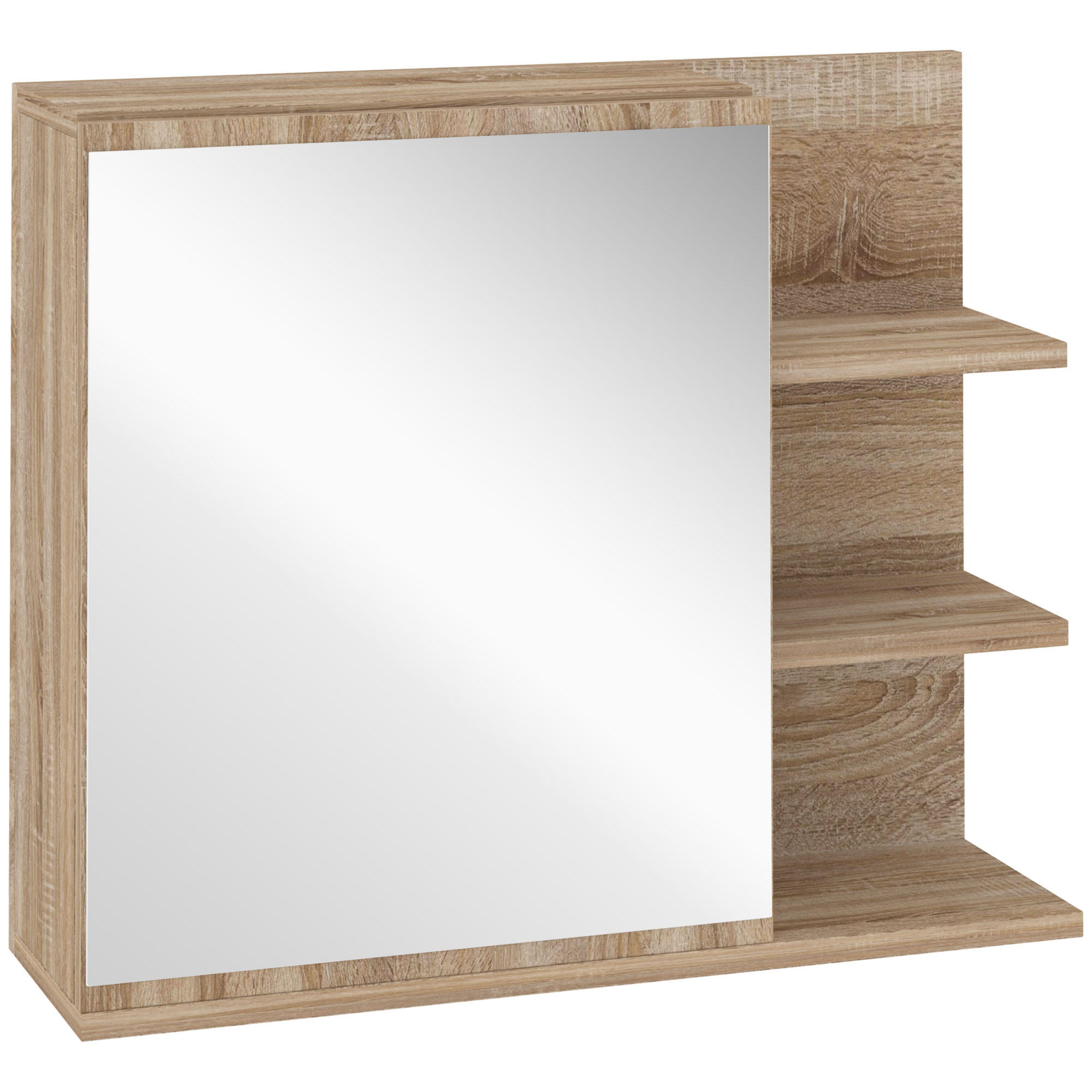 SPIEGELSCHRANK Eiche-Optik - Naturfarben, Holzwerkstoff (60/50/18cm) - PANGIVO