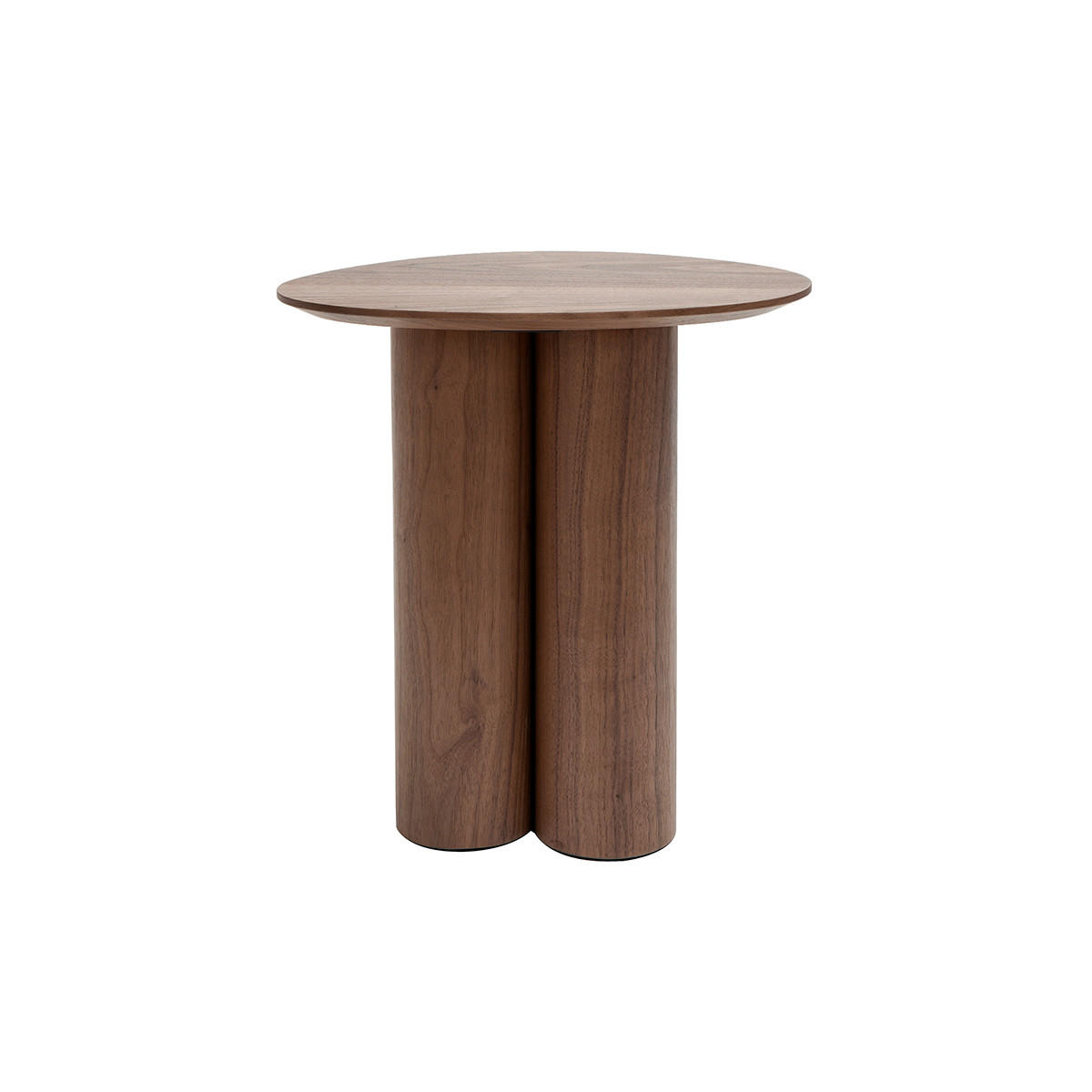 BEISTELLTISCH Walnuss HOLLEN - Walnussfarben, Holz (44.5/35.5/48.5cm) - Miliboo