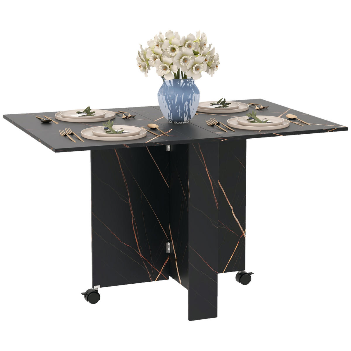 ESSTISCH Schwarz 1 Stück - Schwarz, Kunststoff (120/80/73cm) - GiPP