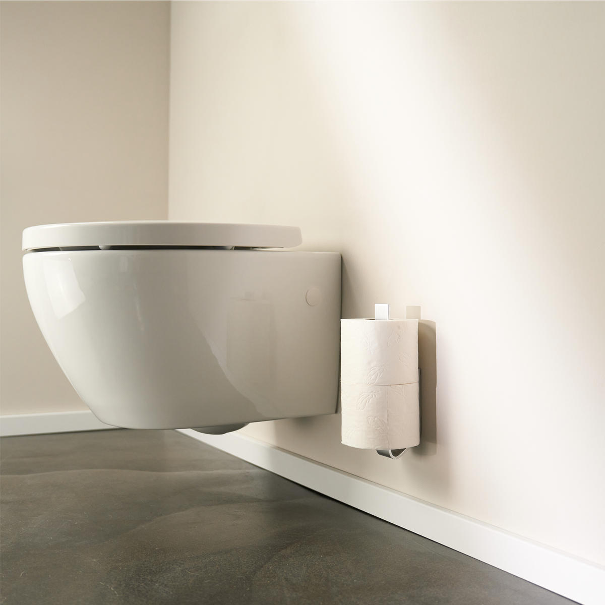 TOILETTEN ERSATZROLLENHALTER OHNE BOHREN - Silberfarben, Metall (3.4/23/6cm) - Designfabrik Hamburg