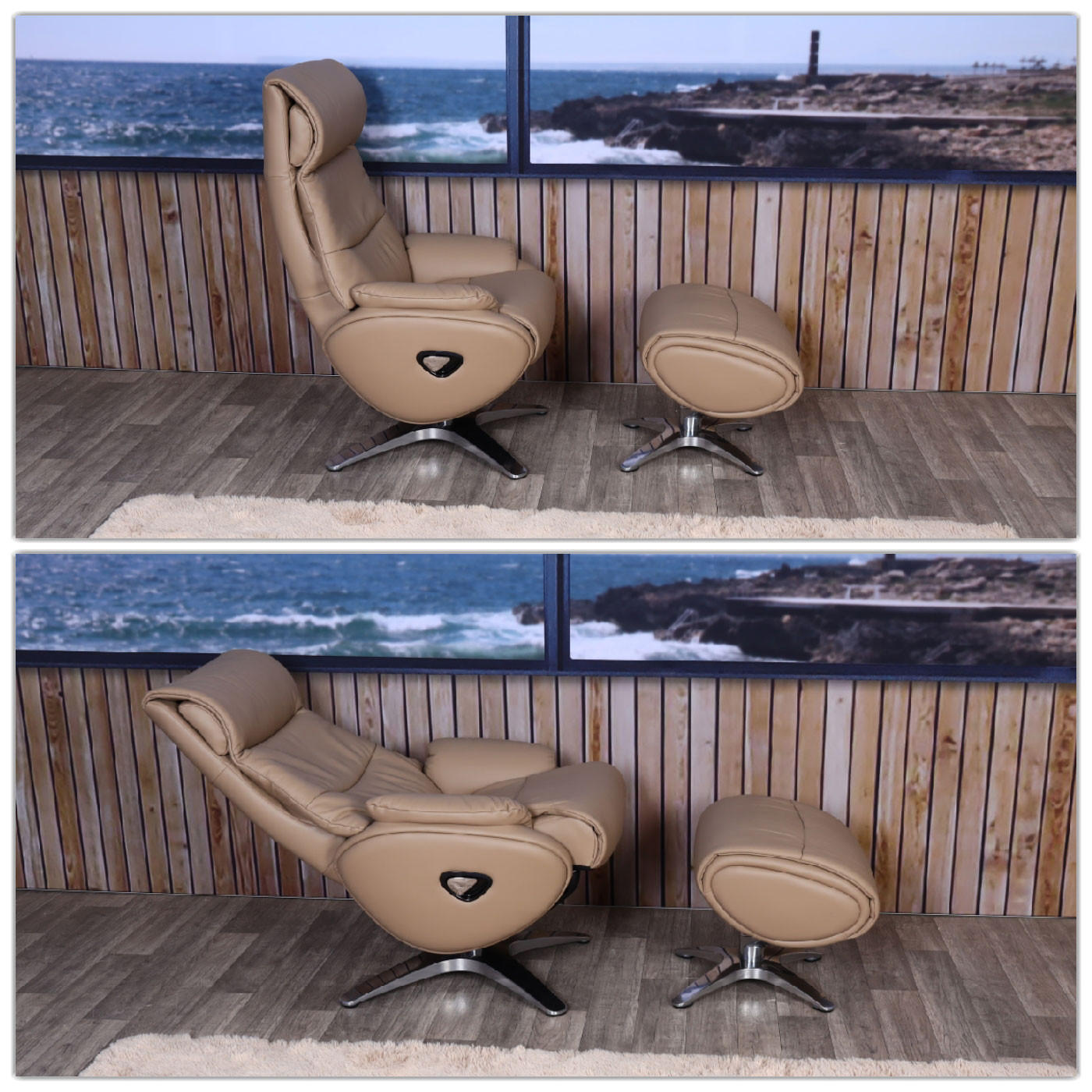 Thumbnail - MCW Relaxsessel, Taupe, Textil, 117x110x77 cm, Wohnzimmer, Sessel, Relaxsessel