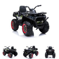 KINDER ELEKTROQUAD 5767 dunkelgrün 12V 7Ah Akku, Stoßdämpfer, USB-Anschluss, MP3-Anschluss, Musikfunktion - Grün, Kunststoff (111/65/73cm) - Es-Toys