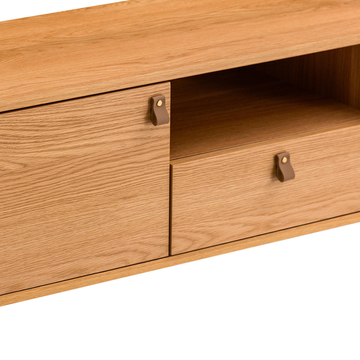 TV-LOWBOARD - Echtholzfurnier Eiche, 150 cm - Braun, Holzwerkstoff (150/55/40cm) - home24