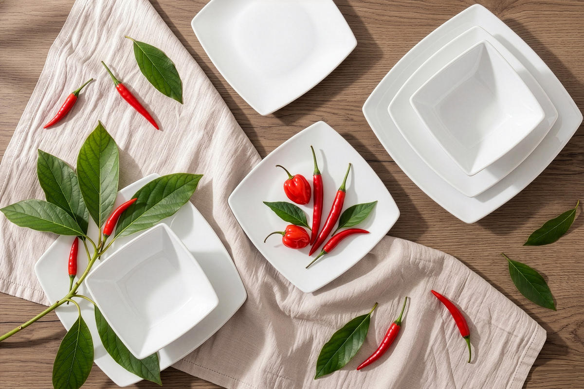 TAFELSERVICE EPIRI 12 Personen 36-tlg - Weiß, Keramik (25/2/25cm) - KONSIMO®