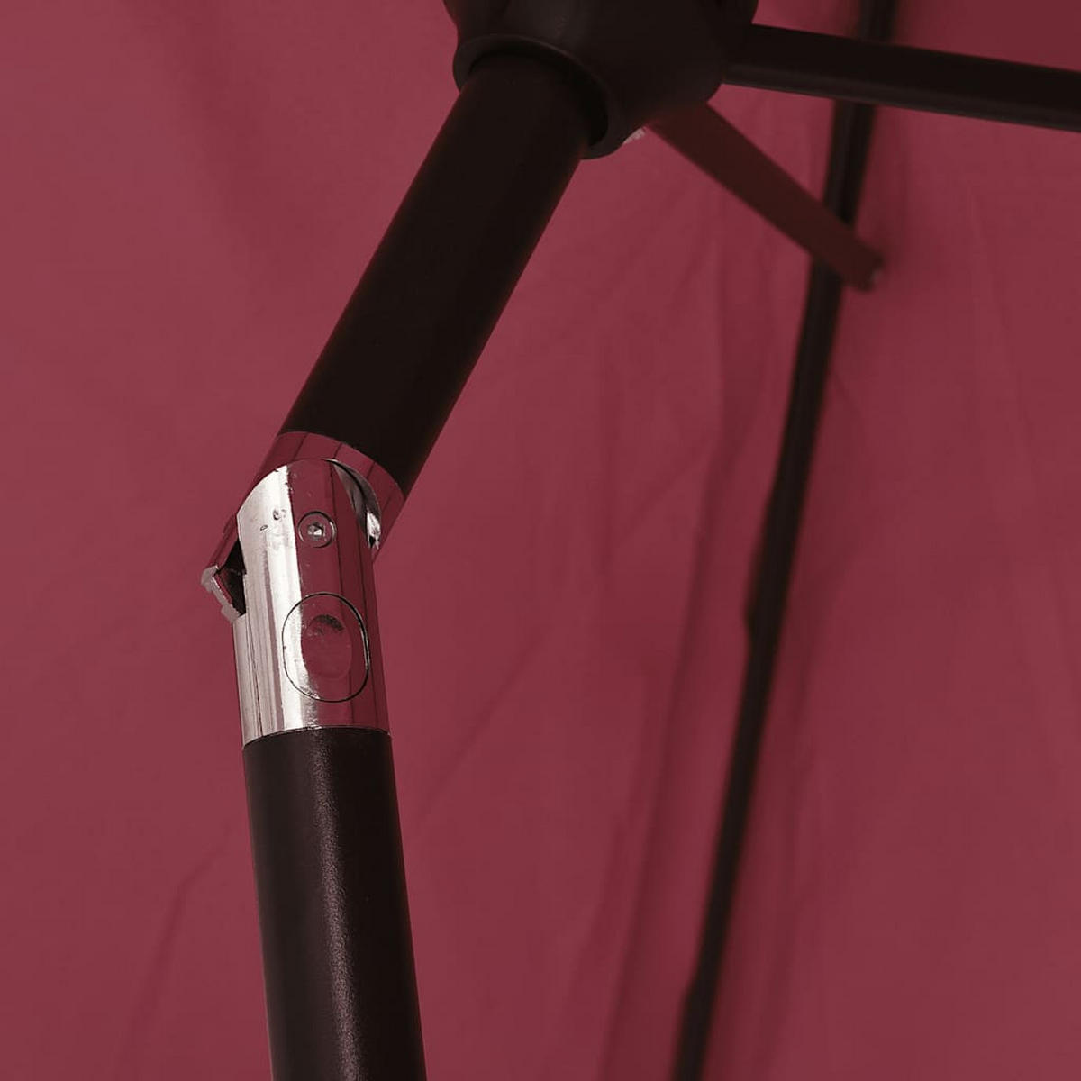 SONNENSCHIRM Mit Metall-Mast 300/200 Cm Bordeauxrot - Rot, Textil (300/200cm) - vidaXL