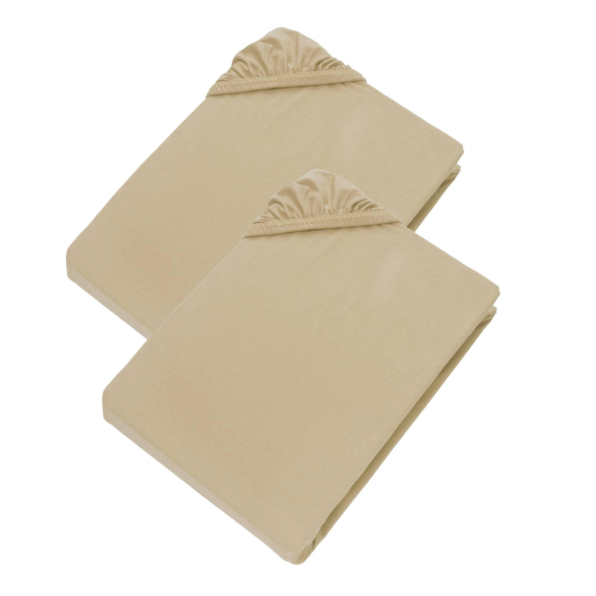 SPANNBETTLAKEN SPANNBETTTUCH PREMIUM 2er Set - Beige, Textil (200/200cm) - Esprit