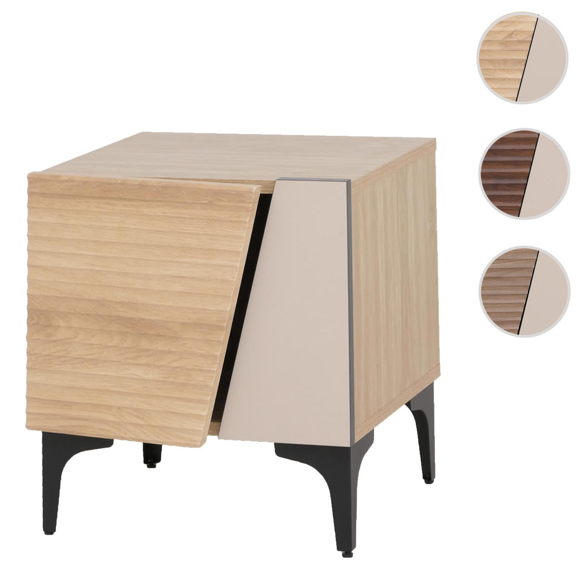 NACHTTISCH quadrat Eiche Dekor - Eiche Wotan, Holz (45/50/42cm) - MCW
