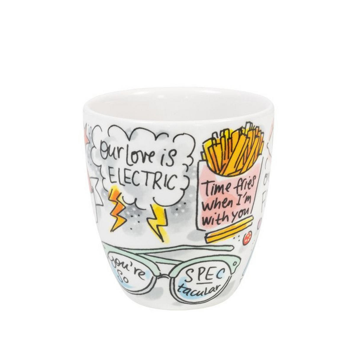 MINI-BECHER OHNE OHR Meant To Be in Bunt - 200 ml - Multicolor, Keramik (0.2L) - Blond Amsterdam