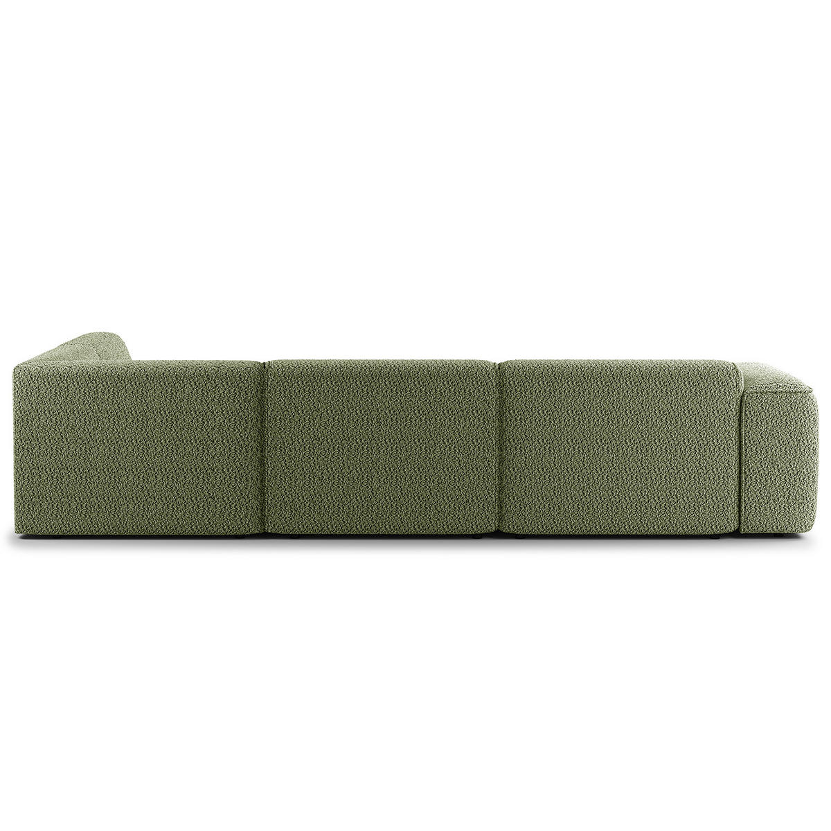 3-SITZER ECKSOFA mit Recamiere - Schwarz/Grün, Kunststoff/Textil (295/231cm) - home24