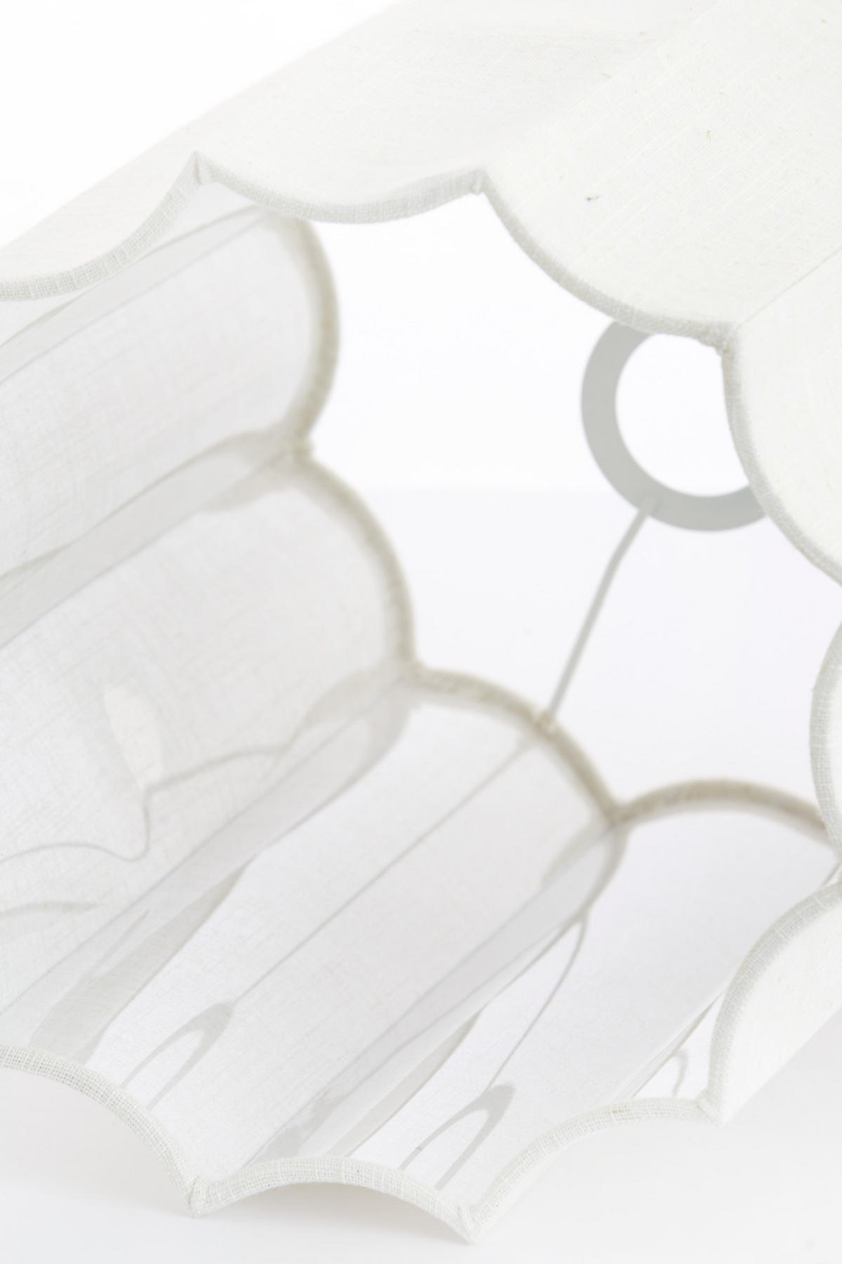 LAMPENSCHIRM Disli Weiß Ø24/35 cm - Weiß, Textil (24/24/35cm) - Light & Living