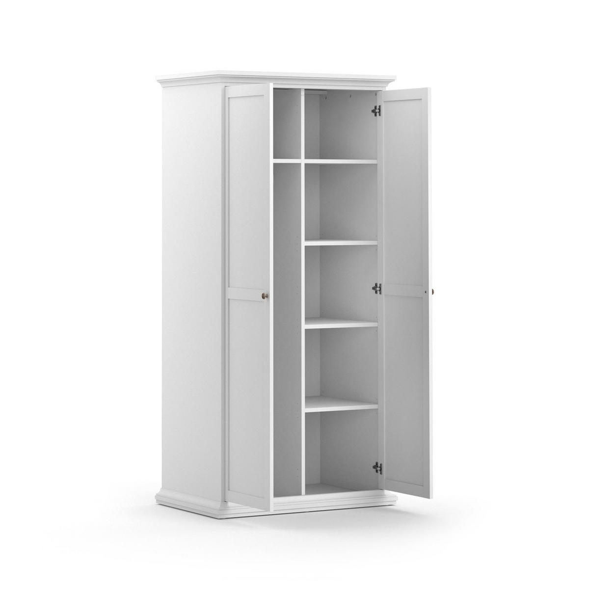 KLEIDERSCHRANK Weiß - Weiß, Holzwerkstoff (97/201/61cm) - ebuy24