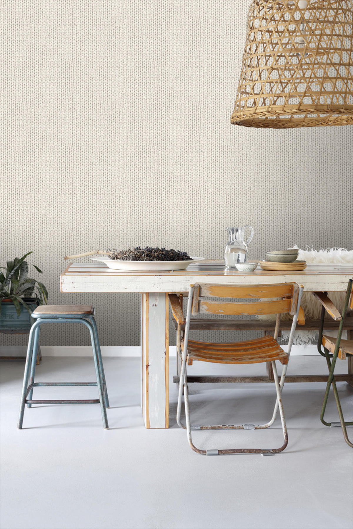 TAPETE Strickmuster 53 cm x 10.05 m - Beige, Papier (53/1000cm) - ESTAhome