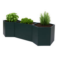 HOCHBEET 3er-Set 77x286x88cm Grün - Grün, Metall (286/77/88cm) - PROREGAL