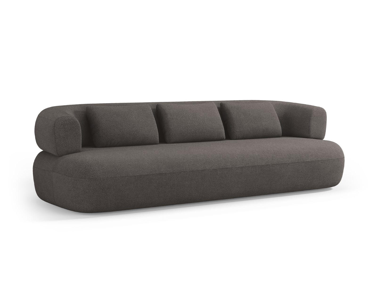SOFA Jenny aus Boucle grau 4 Sitzplätze - Grau, Textil (90/73/226cm) - Micadoni