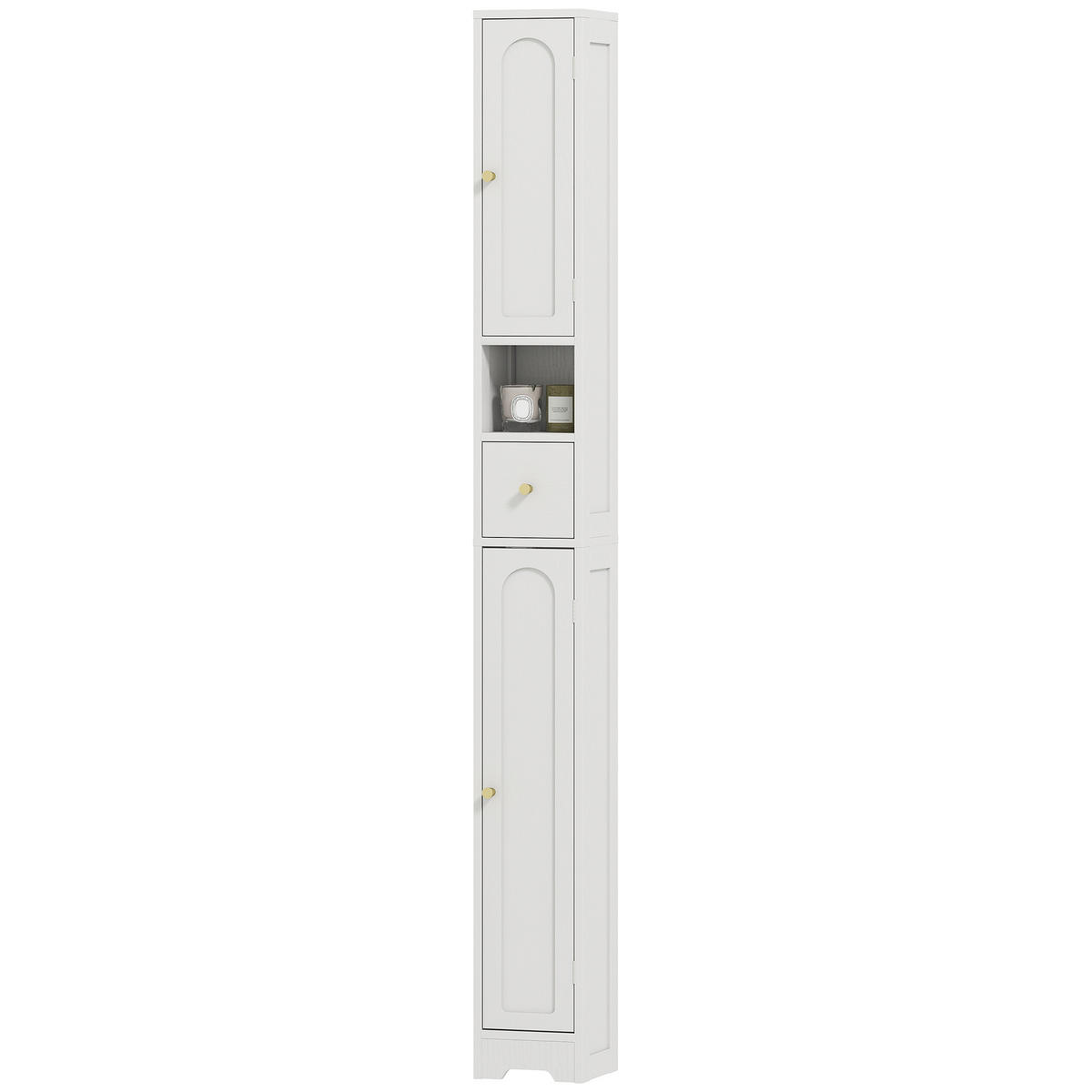 HOCHSCHRANK DE-12539 20/20/185 cm Weiß - Weiß, Holzwerkstoff (20/185/20cm) - ComfortXL