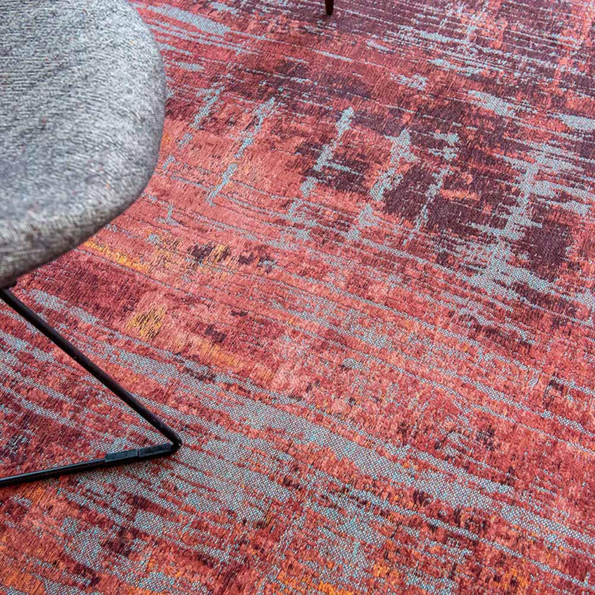 TEPPICH Nassau Red Atlantic Streaks 80/150 cm - Rot, Kunststoff/Textil (80/150cm) - Louis De Poortere