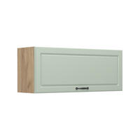 DULAP DE PERETE R-Line, Casă de țară Mint/Stejar auriu, 100 cm Plat - culoare lemn stejar/verde mentă, compozit lemnos (100/40/31cm) - Vicco