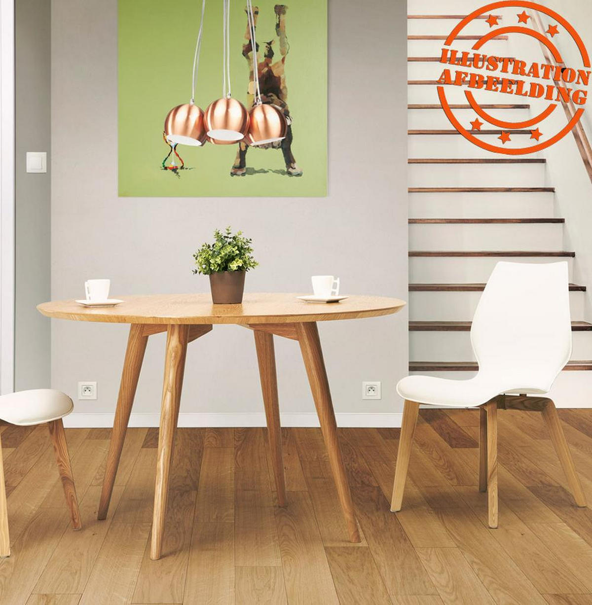 ESSTISCH Rund Holz Skandi-Stil Langlebig Ø120 LIRAXO, Beige 120x120x75 cm - Beige, Holz/Holzwerkstoff (120/120/75cm) - KADIMA DESIGN