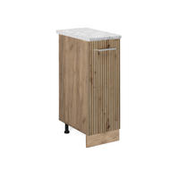 APOTHEKERSCHRANK R-Line Artisan-Eiche 30 cm AP Marmor - Eiche Wotan/Eiche Artisan, Holzwerkstoff (30/81.6/60cm) - Vicco