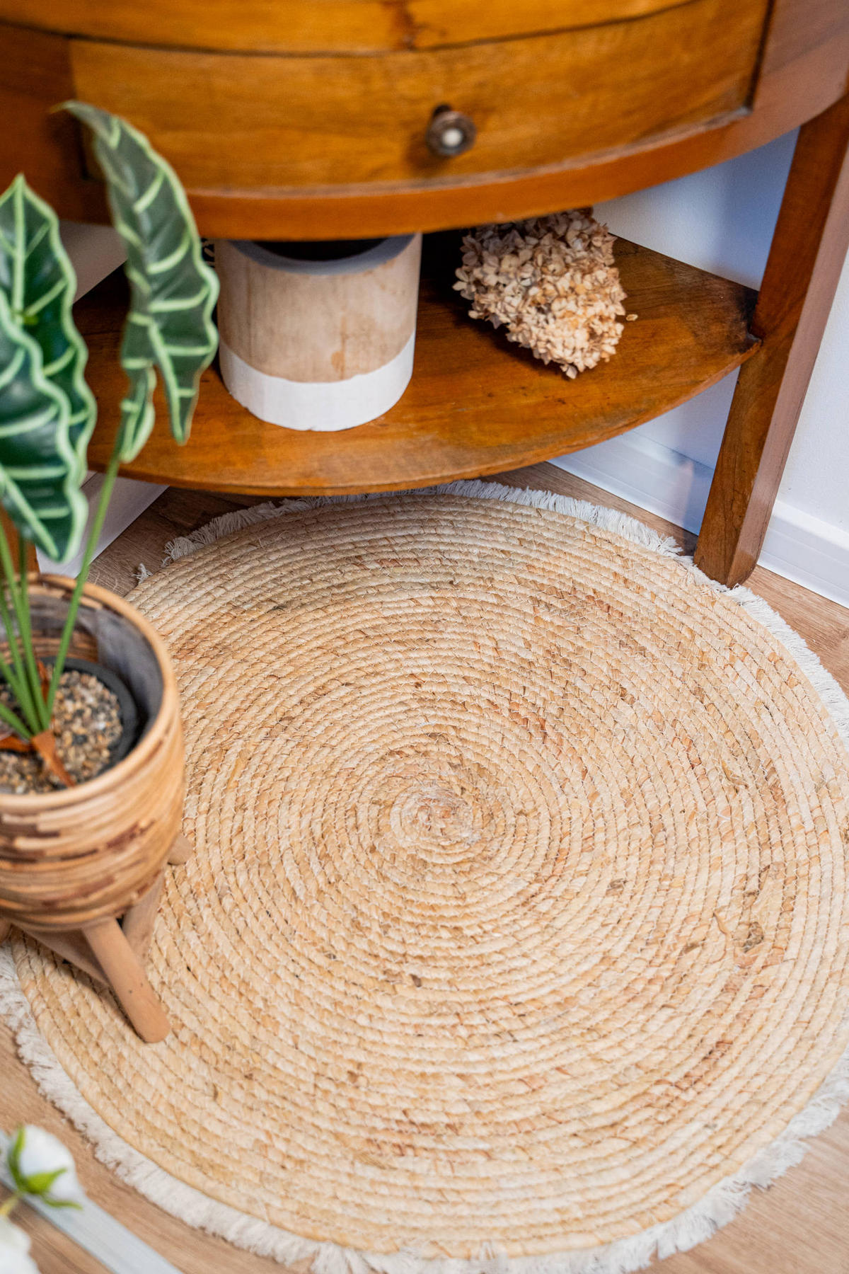 WEBTEPPICH Ø 80 cm - Beige, Naturmaterialien (80/80cm) - Mondex