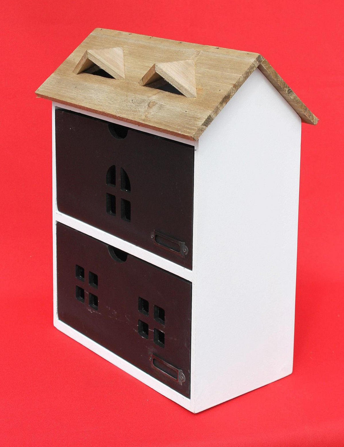 KOMMODE 2 Schubladen Holz/MDF 28/17/38 cm - Weiß, Holz (28/38/17cm) - DanDiBo