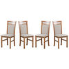 ESSZIMMERSTUHL - Set 4x MILANO 5 hell nussbaum, soro 23 - Beige/Nussbaumfarben, Holz (43/94/40cm) - Leaf Design