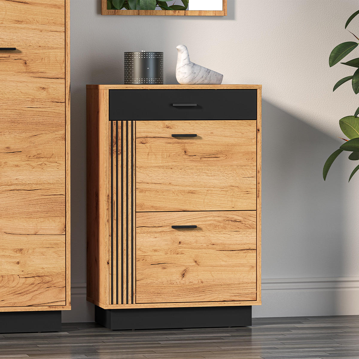 SCHUHMÖBEL Nilo Holz - Braun, Holzwerkstoff (60/91/34cm) - Petits-meubles