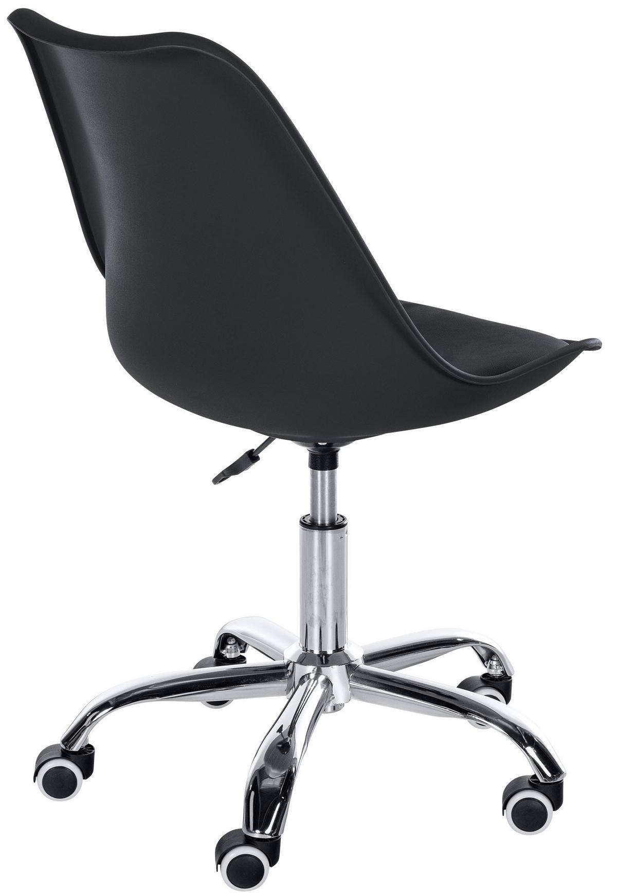 HOCKER Kunststoff schwarz - Chromfarben/Schwarz, Kunststoff/Metall (51/78/55cm) - CLP