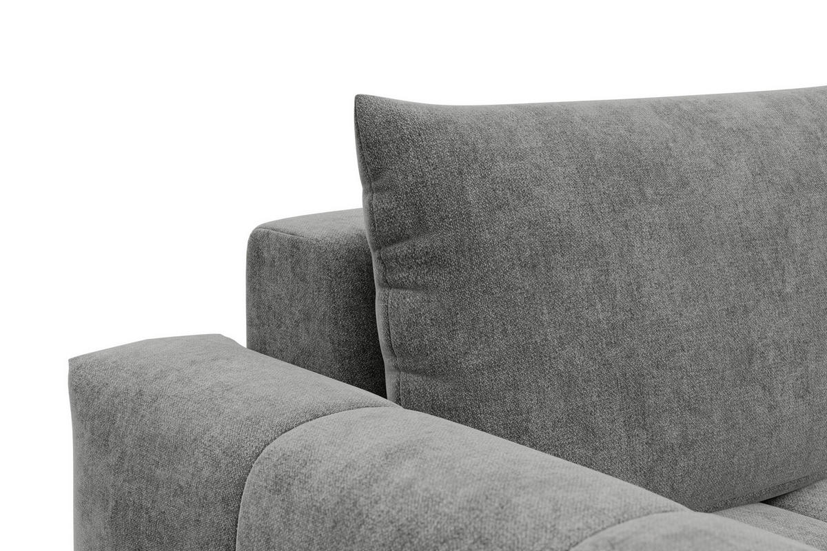 SOFA VERONA 3-Sitzer, Grau - Schwarz/Grau, Holz/Textil (224/83/110cm) - Courtois Laville
