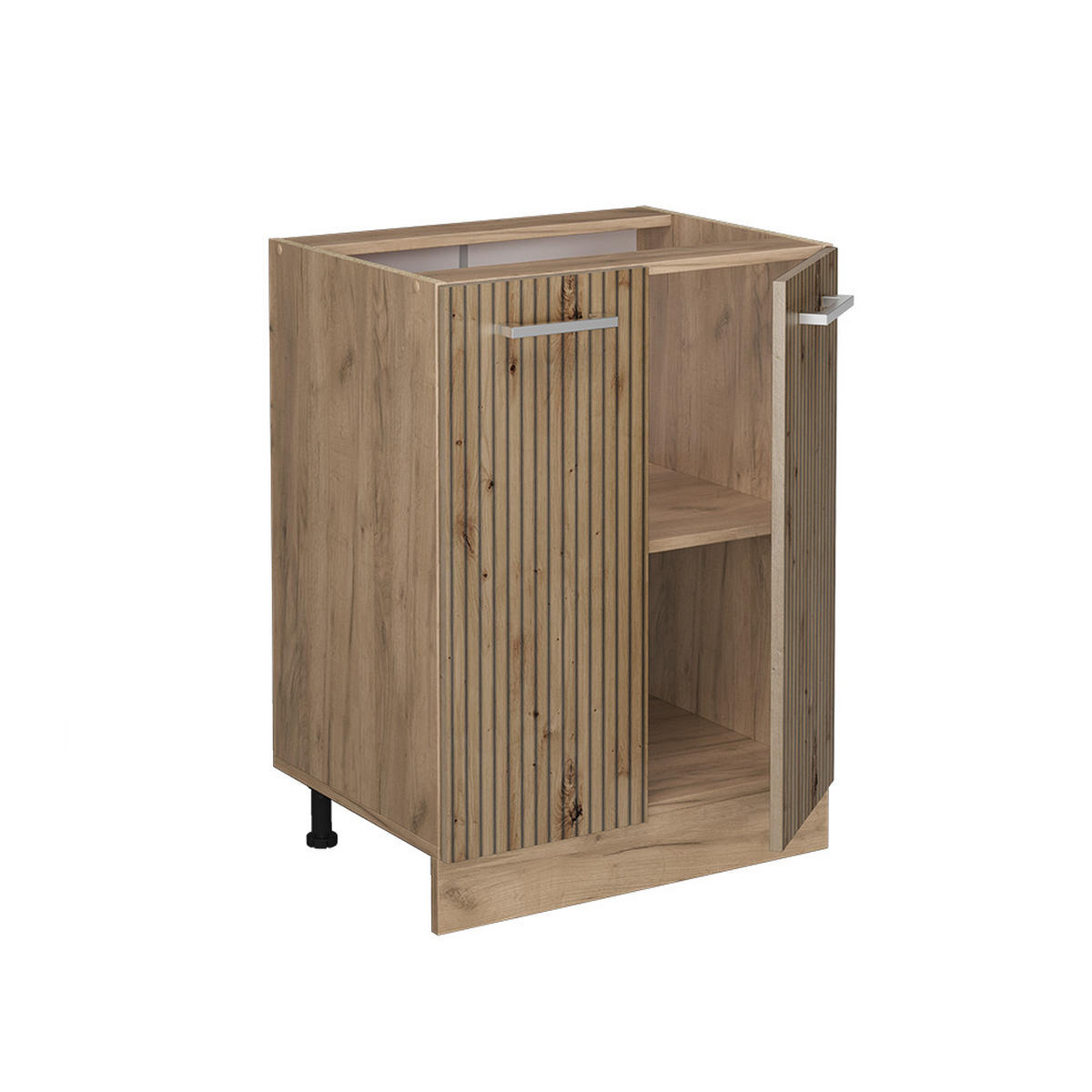 KÜCHENUNTERSCHRANK R-Line Artisan-Eiche 60 cm, AP Anthrazit - Eiche Wotan/Eiche Artisan, Holzwerkstoff (60/81.6/60cm) - Vicco
